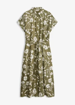 Vestido camisero de viscosa pura