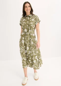 Vestido camisero de viscosa pura