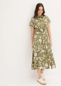 Vestido camisero de viscosa pura