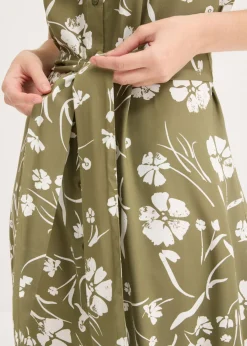 Vestido camisero de viscosa pura