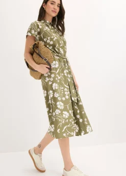 Vestido camisero de viscosa pura