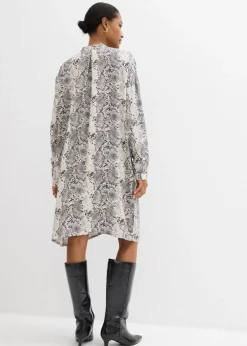 Vestido camisero holgado de viscosa fina