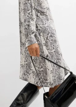 Vestido camisero holgado de viscosa fina
