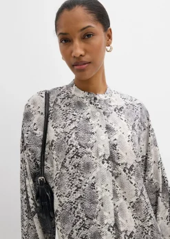 Vestido camisero holgado de viscosa fina