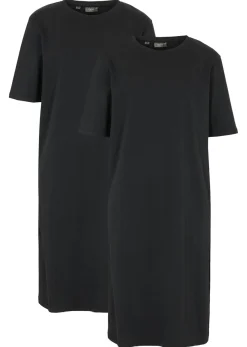 Vestido camisero holgado de algodón puro (2 unidades)