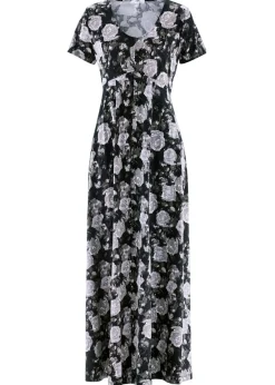 Vestido camisero largo de mezcla de viscosa fluida
