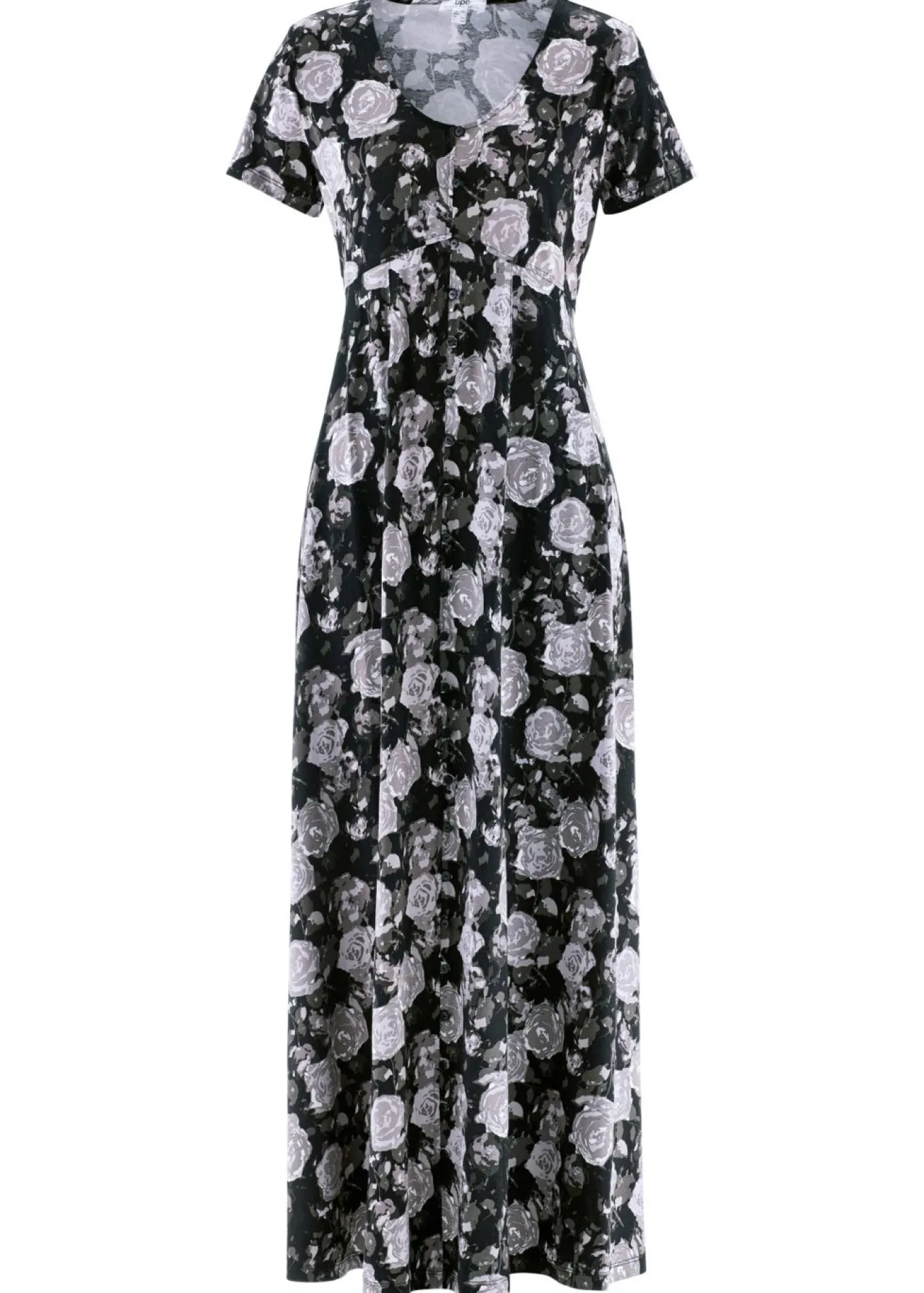 Vestido camisero largo de mezcla de viscosa fluida