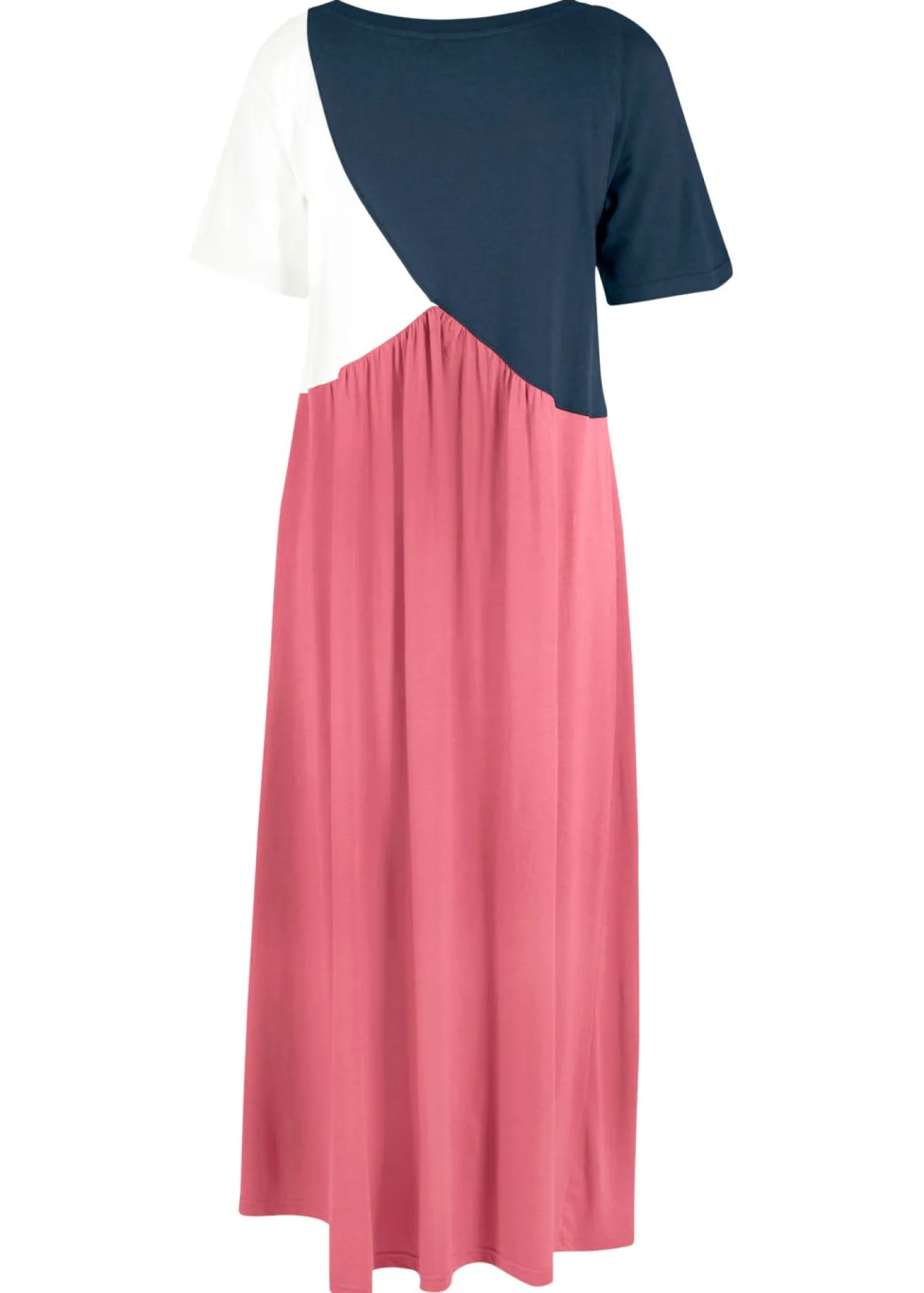 Vestido camisero largo y ancho en mezcla de algodón y viscosa
