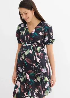 Vestido camisero premamá/de lactancia 2 en 1 de viscosa fluida
