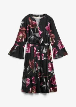 Vestido camisero premamá/de lactancia de satén de algodón orgánico puro