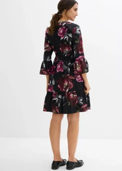 Vestido camisero premamá/de lactancia de satén de algodón orgánico puro