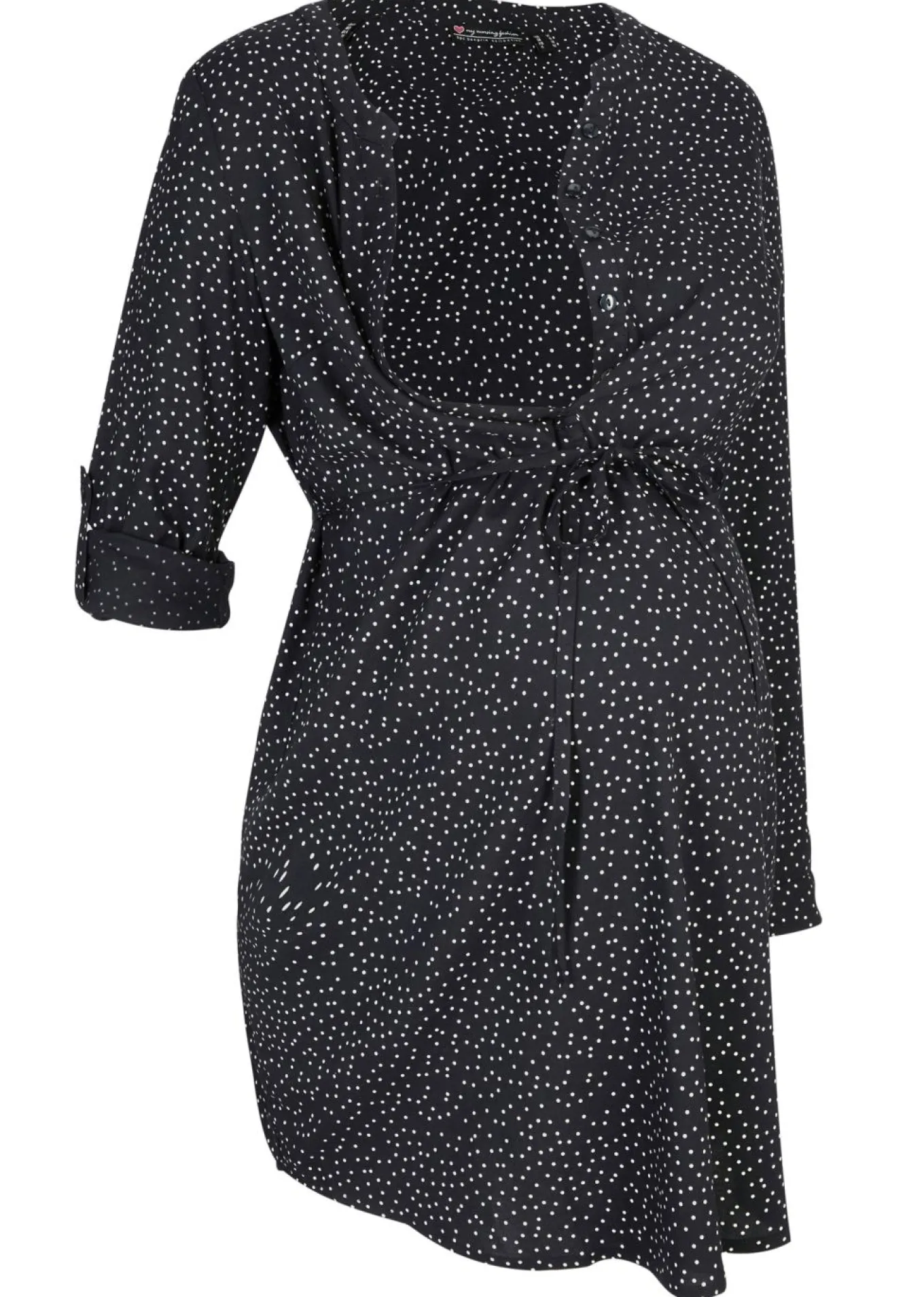 Vestido camisero premamá/de lactancia 2 en 1 de viscosa fluida