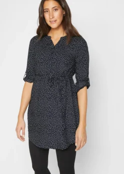 Vestido camisero premamá/de lactancia 2 en 1 de viscosa fluida