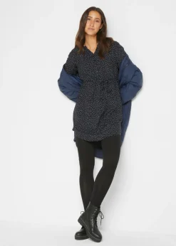 Vestido camisero premamá/de lactancia 2 en 1 de viscosa fluida