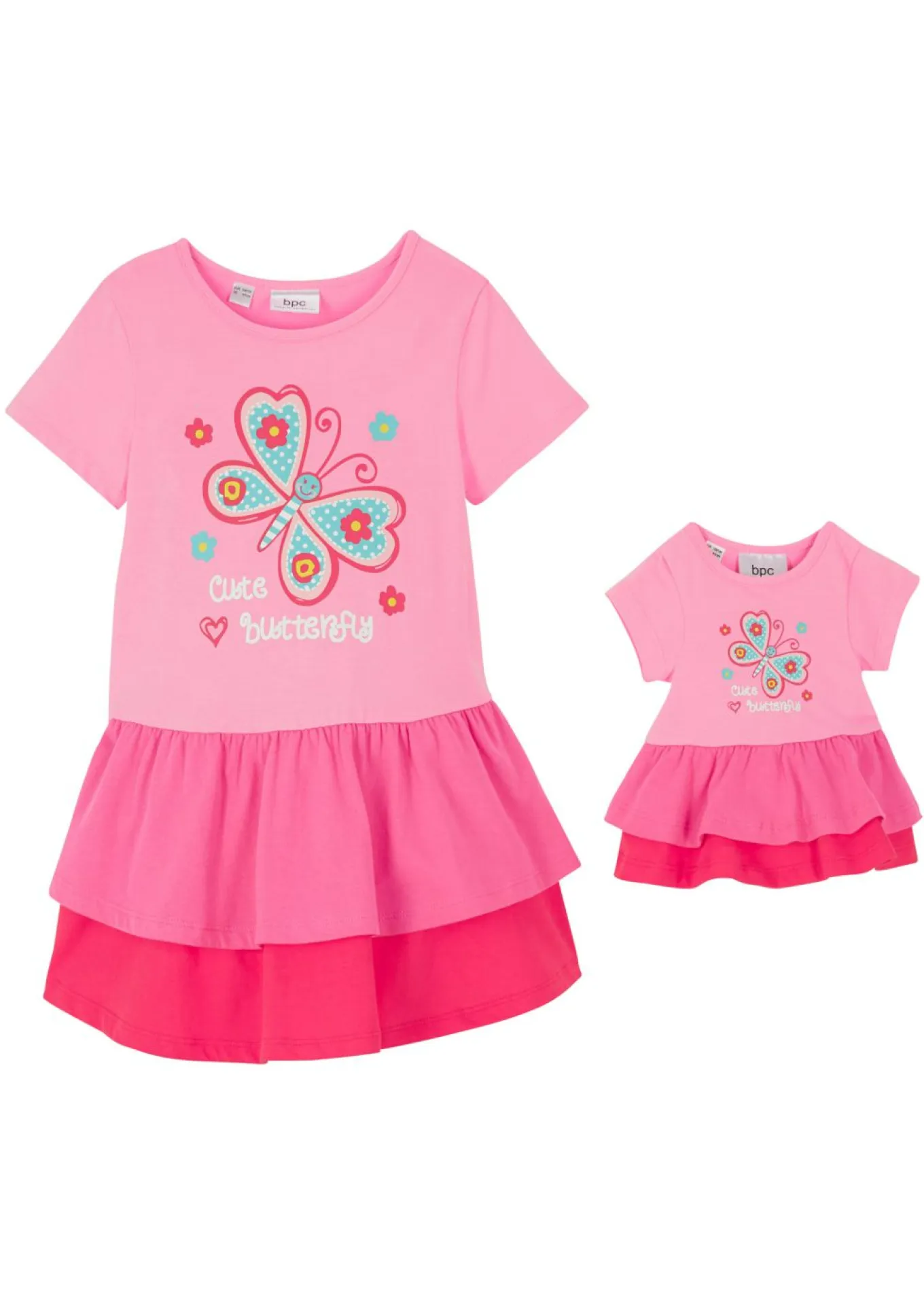 Vestido camisero y vestido para muñeca (2 piezas) de algodón orgánico puro
