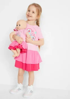 Vestido camisero y vestido para muñeca (2 piezas) de algodón orgánico puro