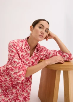 Vestido con aspecto de lino