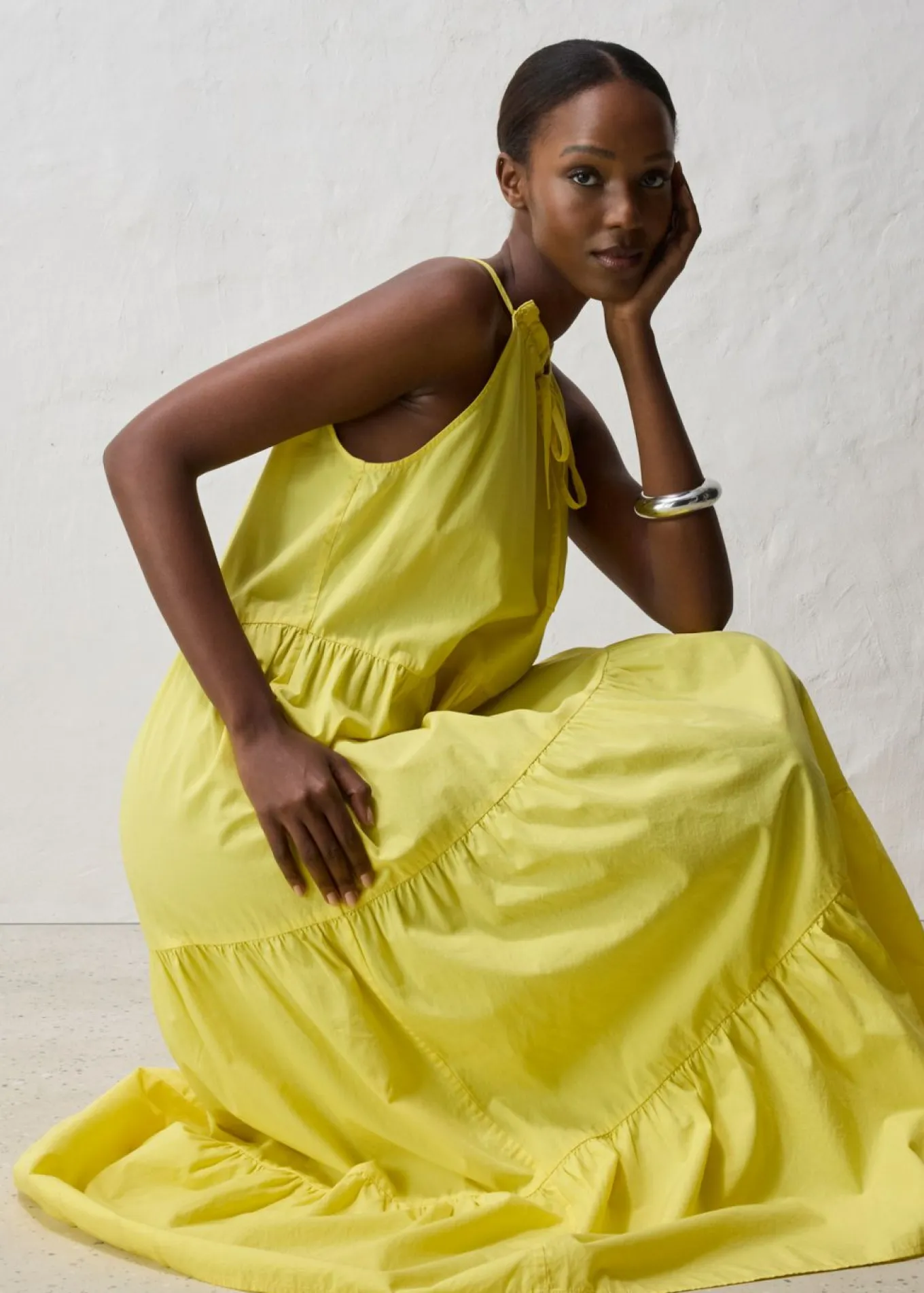 Vestido con contenido de seda