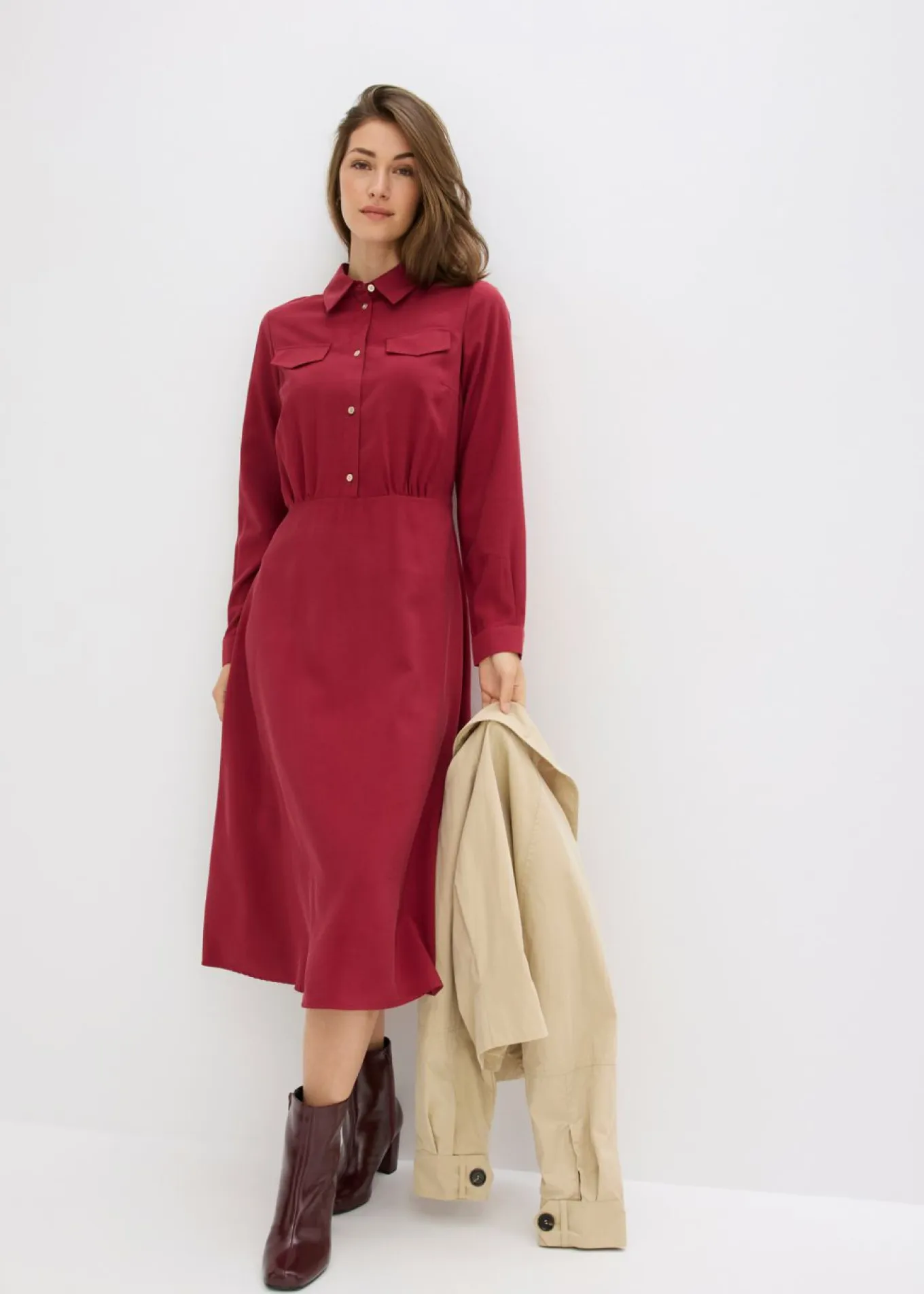 Vestido con cuello de camisa