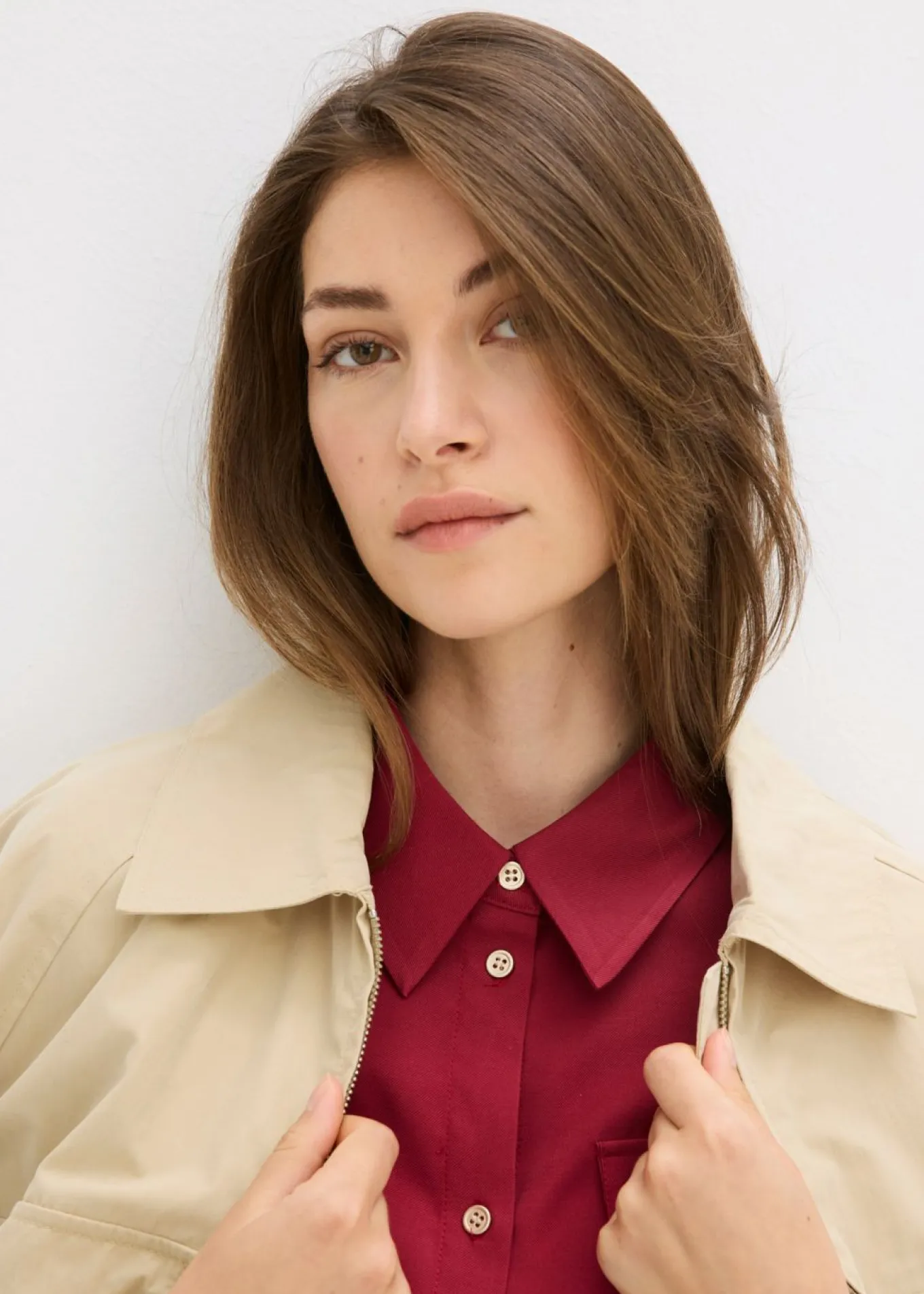 Vestido con cuello de camisa