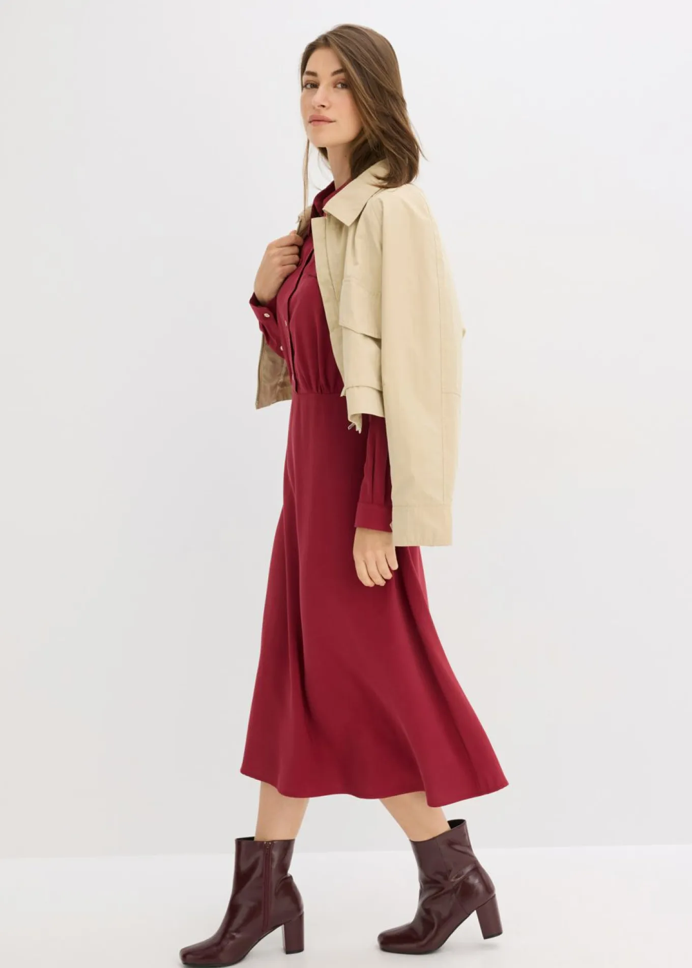 Vestido con cuello de camisa