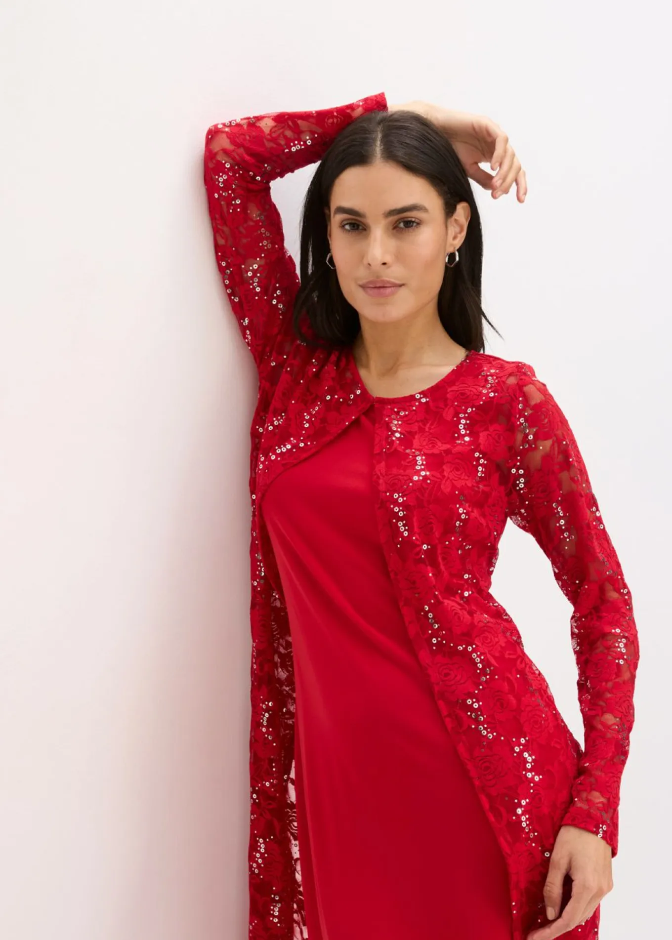 Vestido con encaje (2 piezas)