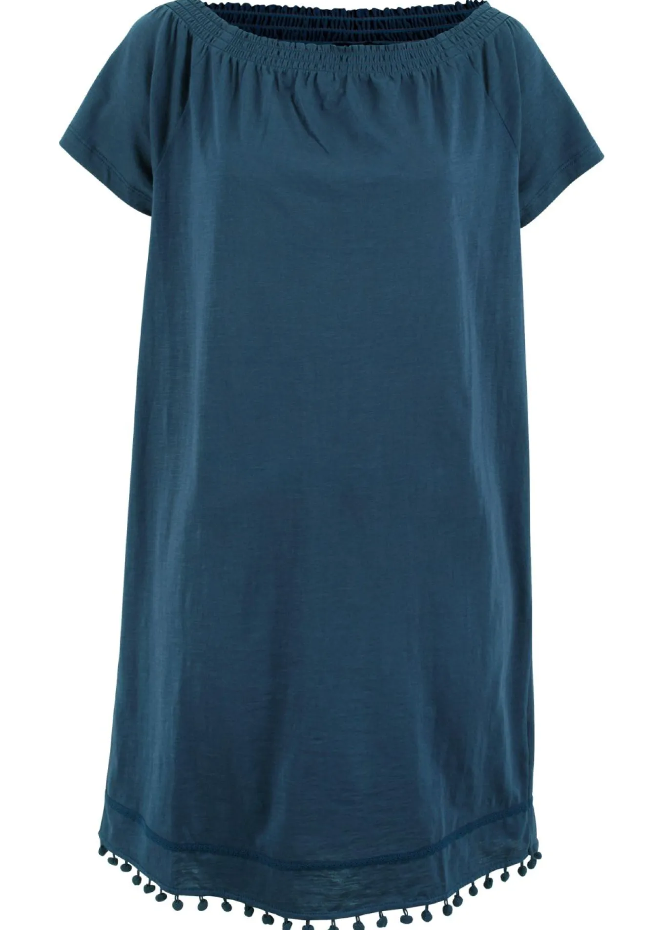 Vestido con escote bañera de punto