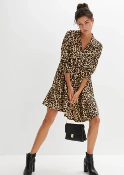 Vestido con estampado animal