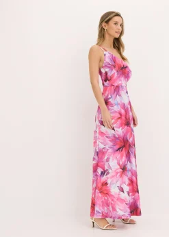 Vestido con hombro al descubierto en crepé texturizado