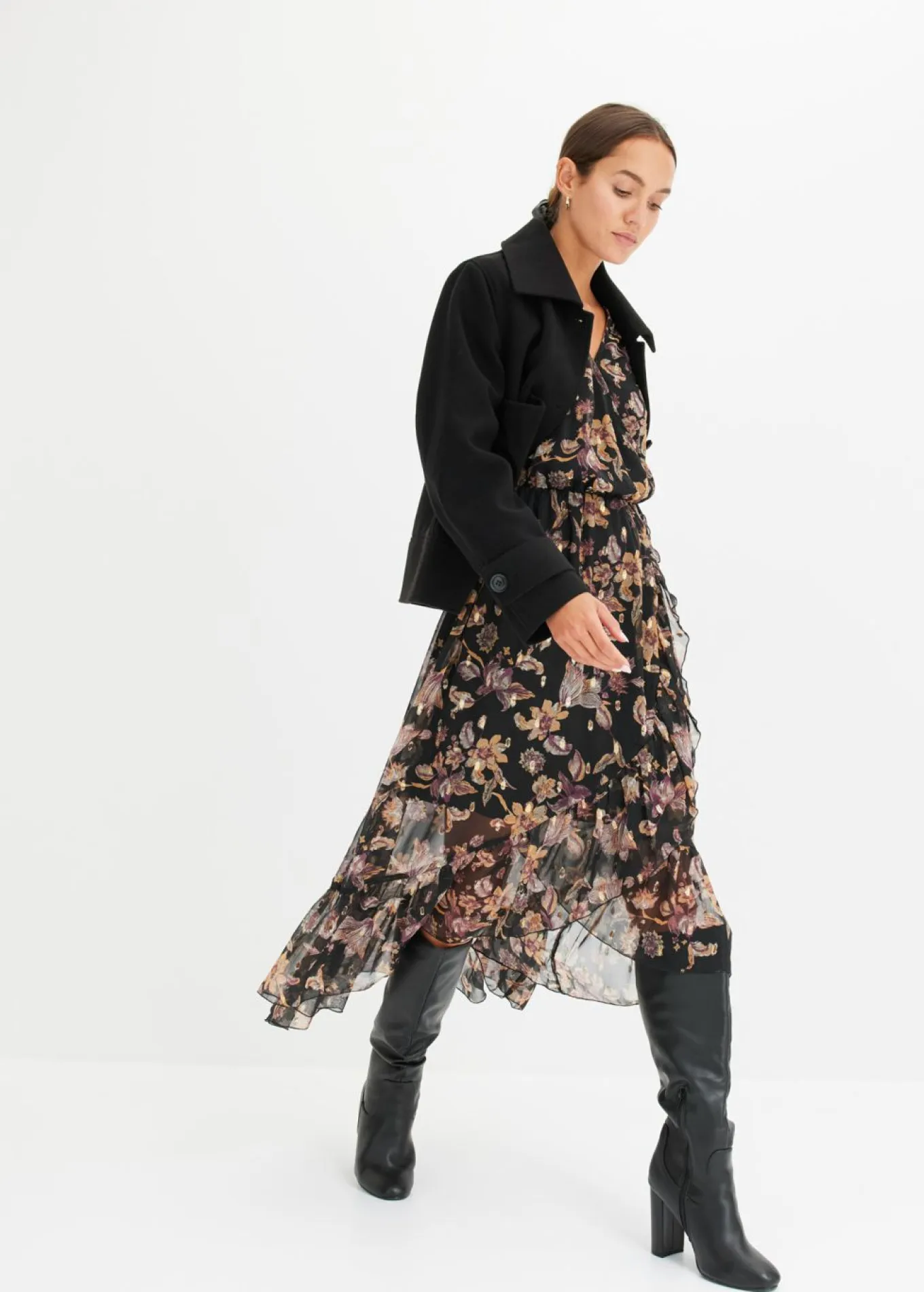 Vestido con largo asimétrico