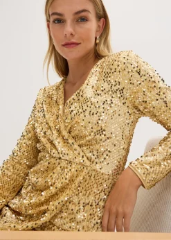 Vestido con lentejuelas de terciopelo suave