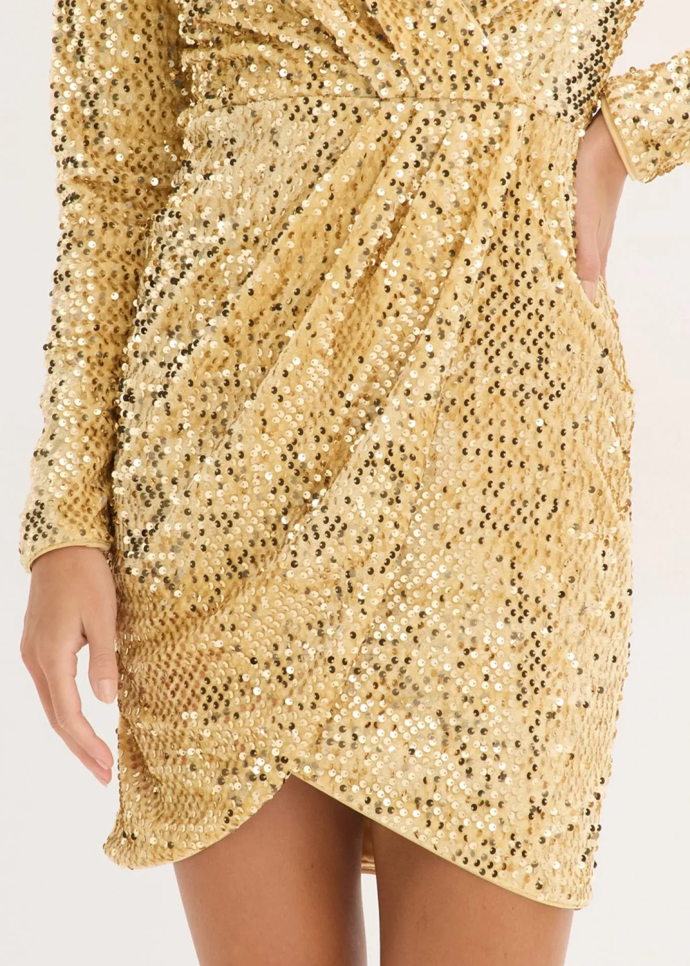 Vestido con lentejuelas de terciopelo suave