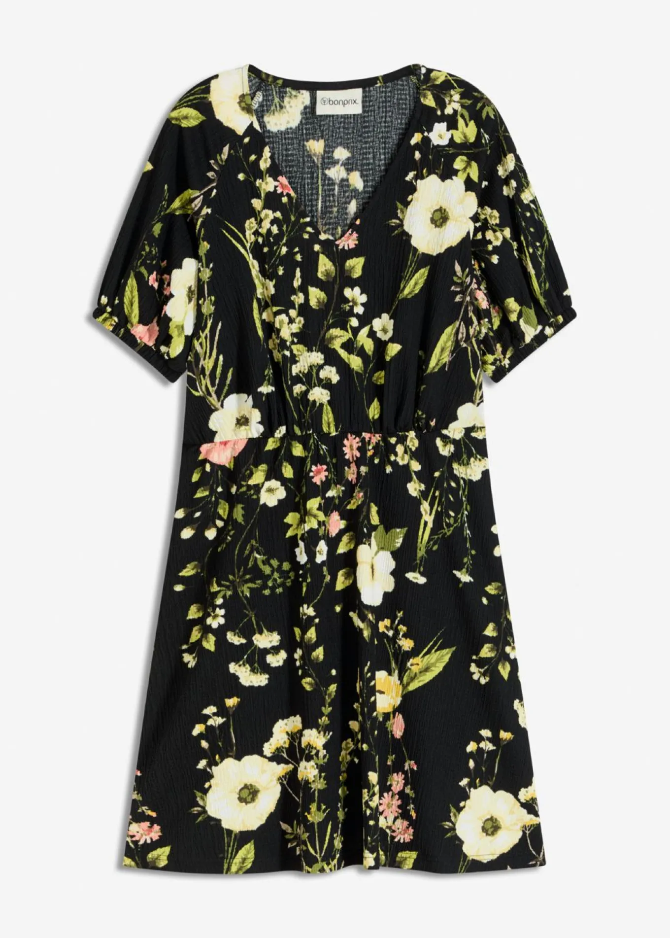 Vestido con mangas abullonadas