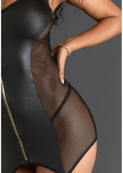Vestido con tirantes y cremallera