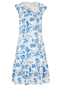 Vestido con volante, hasta la rodilla