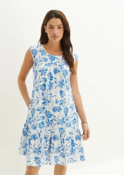 Vestido con volante, hasta la rodilla
