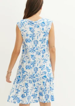 Vestido con volante, hasta la rodilla