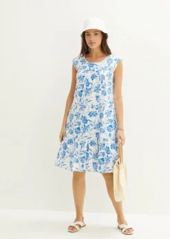 Vestido con volante, hasta la rodilla