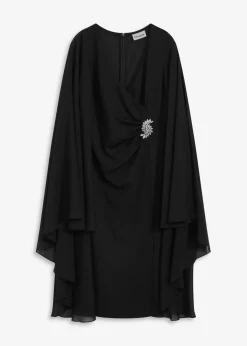 Vestido corto con capa de gasa fina