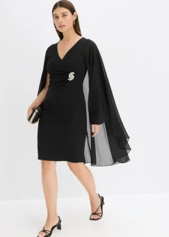 Vestido corto con capa de gasa fina