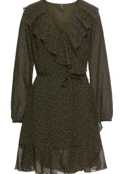 Vestido corto con efecto cruzado
