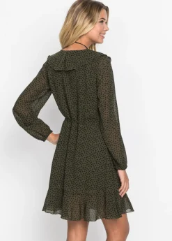 Vestido corto con efecto cruzado