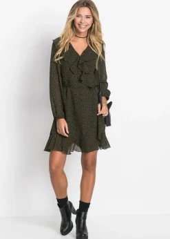 Vestido corto con efecto cruzado