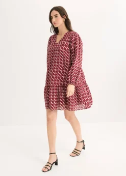 Vestido corto con estructura arrugada