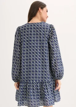 Vestido corto con estructura arrugada