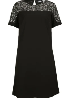 Vestido corto con inserto de lentejuelas