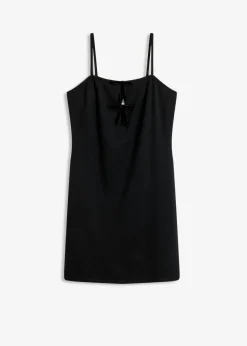 Vestido corto con lazos de terciopelo