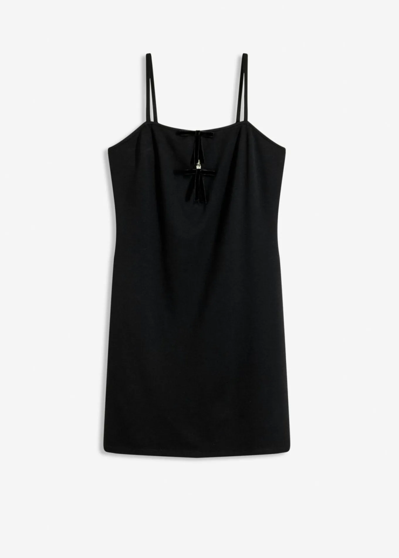 Vestido corto con lazos de terciopelo