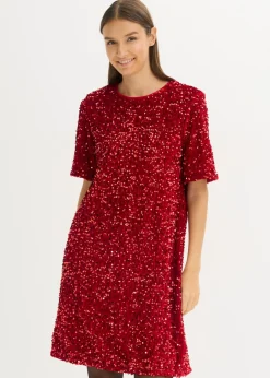Vestido corto con lentejuelas