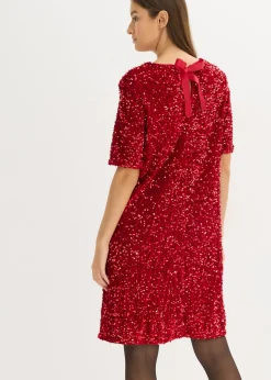 Vestido corto con lentejuelas